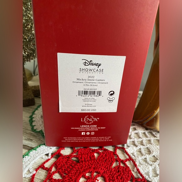 Lenox Disney 2022 “Mickey Snow Games” Christmas Ornament - Picture 6 of 8